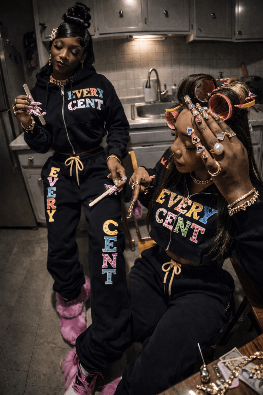 Every Cent bubble hoodie lifestyle